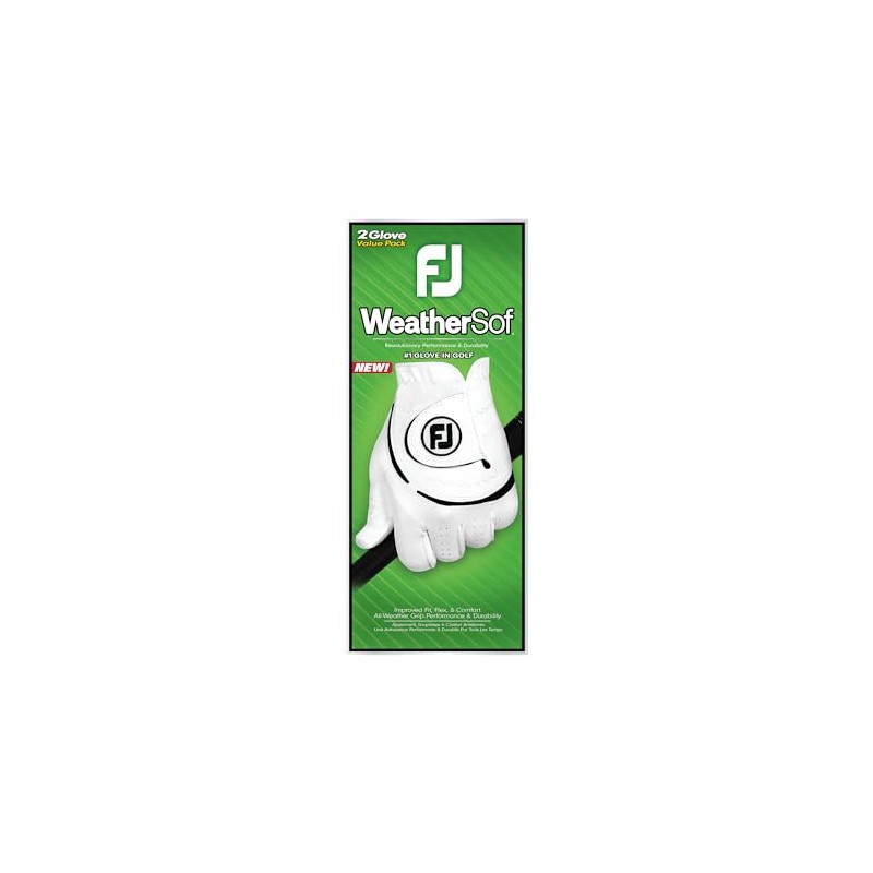 FootJoy WeatherSof Women's 2-Pack Golf Glove, White