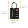 1-Pack TSA Approved 3-Digit Luggage Lock with Open Alert Indicator