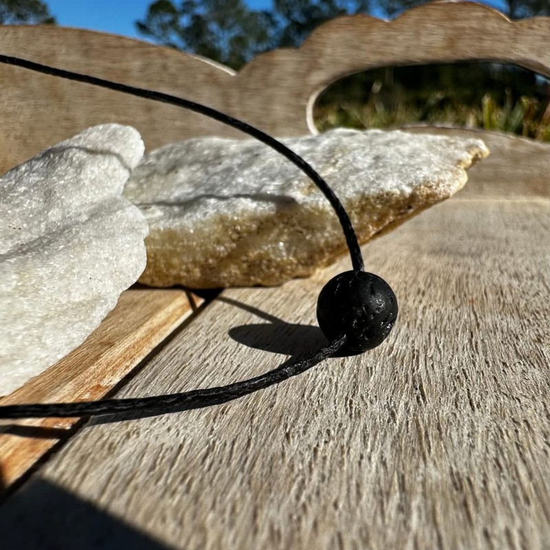 Lava Rock Necklace - Mens Warrior Beaded Jewelry, Women Choker