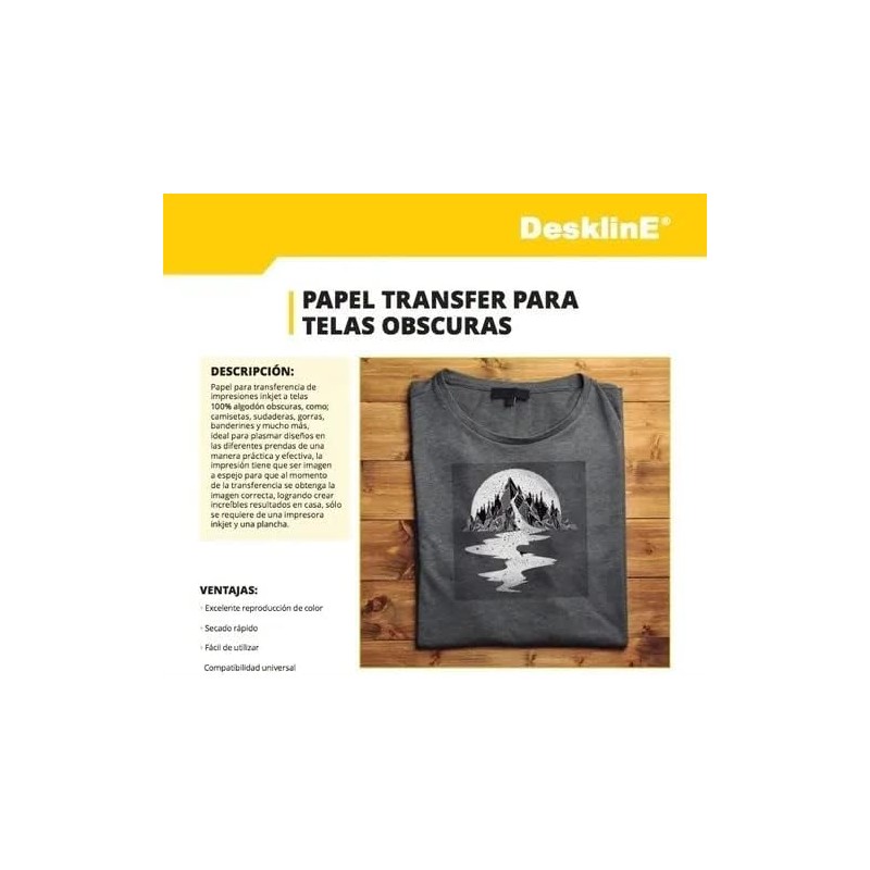 Papel Kronaline Transfer Para Telas Obscuras (Paquete con 10 Hojas