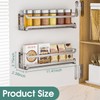 LUCYCAZ 4 Pack Wall Mounted Spice Rack with 16 Hooks,