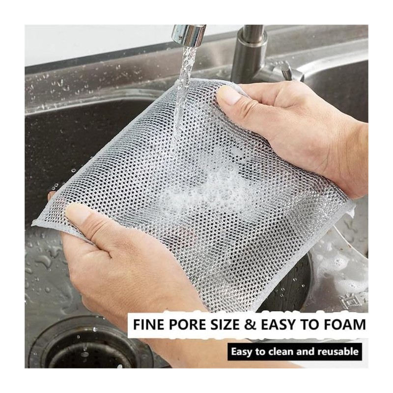 SZCLKJGS Multipurpose Wire Dish Cloths for Wet and Dry, Double