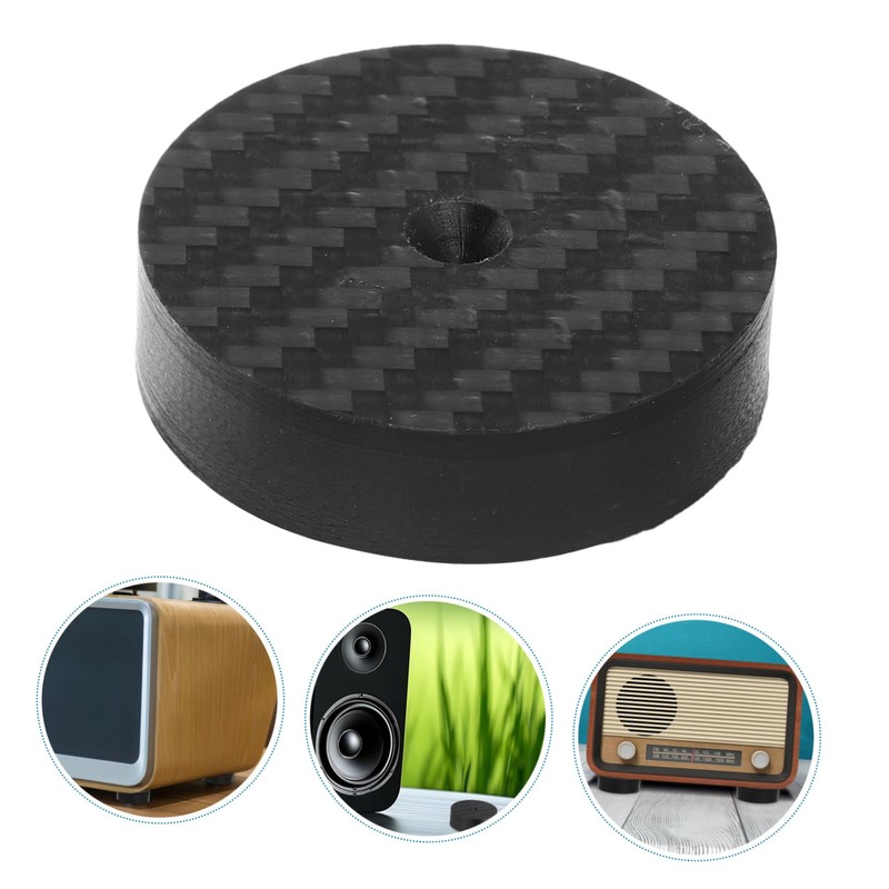 MERRYHAPY Carbon Fiber Speaker Isolation Feet Pads Vibration Pad for