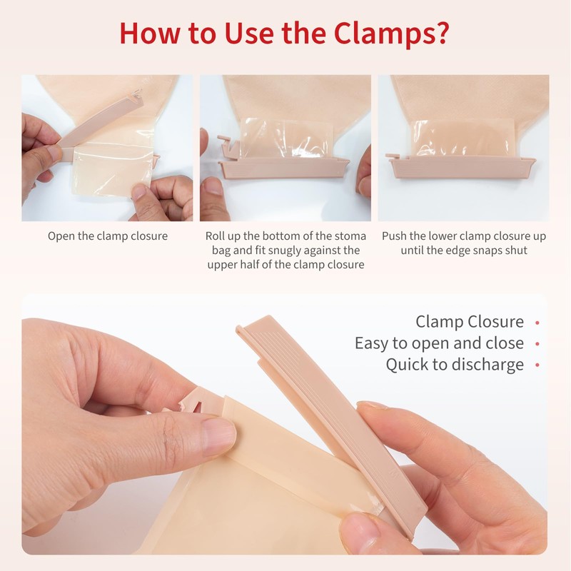 DERAYMI 20 PCS Colostomy Bags Ostomy Supplies, Ostomy One Piece
