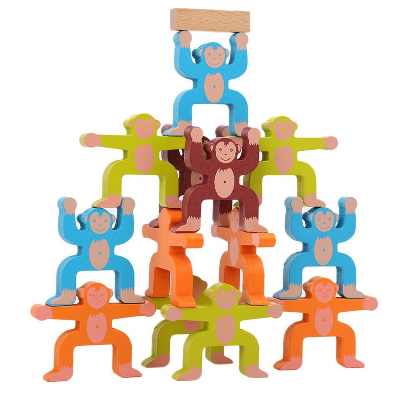 Wooden Stacking Games Balancing Blocks Toy Children Kid Educational Toy