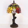 Small Tiffany Table Lamp Stained Glass Desk Lamp Red Yellow