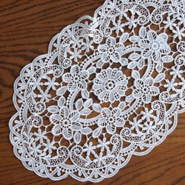 Antique Lace Style Floral Rugs, Country gyupi-rure-su Doilies Oval
