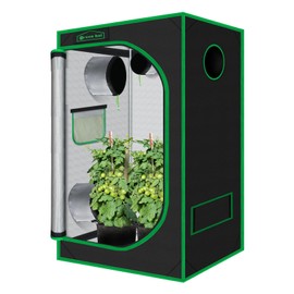 Green Hut Indoor Grow Tent 48"x24"x60" 600D Mylar Hydroponic for Indoor Plant Tent with Observation Window and Removable Floor Tray 4x2