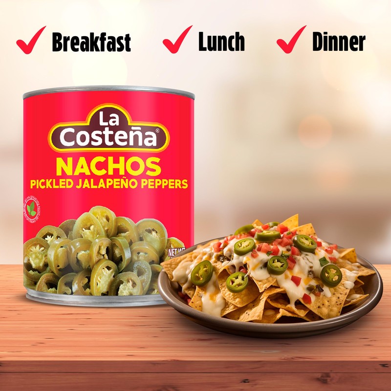 La Costeña Sliced Nacho Jalapeno Peppers - Pickled Jalapenos -