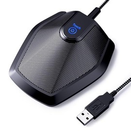 TONOR - Micrófono USB para conferencias, Condensador omnidireccional Micro para grabación, Skype, Clase Online, reportero de Corte, Plug & Play, Compatible con Mac OS X Windows PC Compute, G11