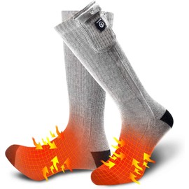 Heated Socks for Men Women, Electric Rechargeable Battery Heating Socks for Winter Sports Arthritis Raynaud Winter Snow Ski Hunting Camping Hiking Riding Warm