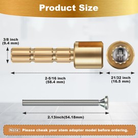 Dreyoo 1 Pack Stem Adapter, Replacement for 970-0770 Plumbing Equipment Compatible with Pfister Securepfit Trims, Shower Handle Stem Extension Tub and Faucet Accessories Valve Extender Trim Repair