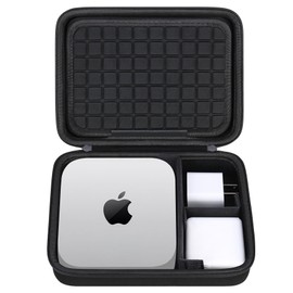Lacdo Hard Mac Mini Carrying Case for Apple 2024 Mac Mini M4/M4 Pro Desktop Computer, Portable Protective Storage Hard Shell Travel Bag, Black