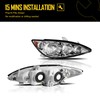 PHILTOP Headlight Assembly Pair, Compatible with 2005-2006 Camry, Amber Reflector