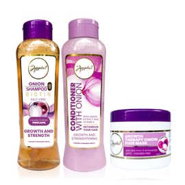 ANYELUZ Onion Shampoo, Conditioner and Hair Mask set, with Onion Extract and Vitamin E, Cleanses and Reduces Oiliness, for all Hair Types