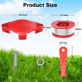 Rivershine CMZST065 Replacement Trimmer Blades Head and CMZST065 Replacement Trimmer Spool Compatible with Craftsman Trimmer CMCST900 CMESTA900 CMESTE920(1+ 10+ 4+ 4)