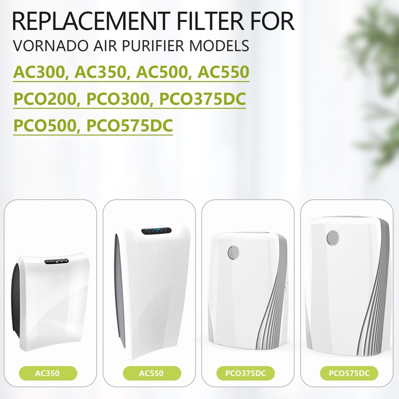 MD1-0022 Air Purifier Filter for Vornado AC300/AC350/AC500/AC550 & PCO200/PCO300/PCO375DC/PCO500 Series