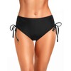 Zmart Women Full Coverage Bikini Bottom Adjustable Side Tie Swim