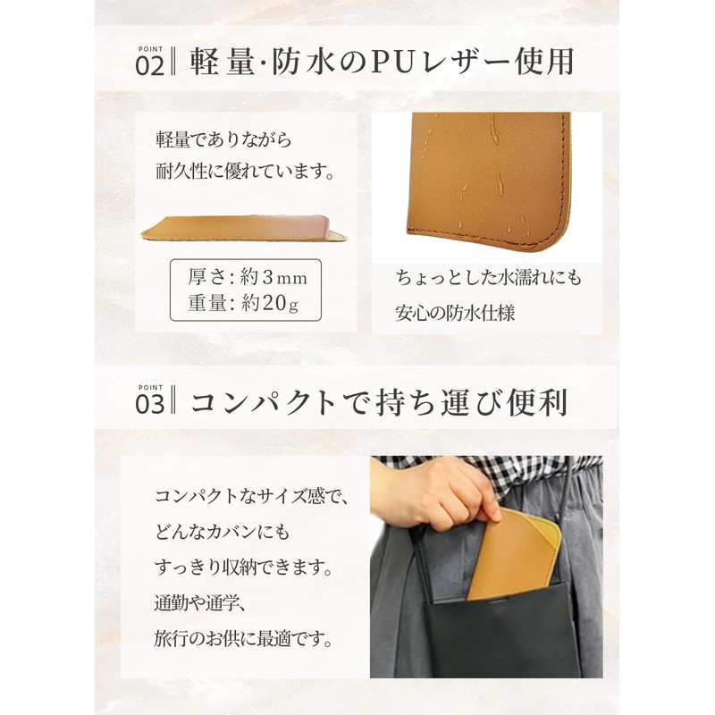 NOA LINO Glasses Case, 12 Colors x Cloth Included, Glasses