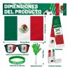 Set 6 Piezas Hincha Mexicano, Kit Para Futbol Y Celebracione