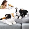 MorisMos Cat Teddy Set, 2pcs 42cm Realistic Kitten Soft Toy,