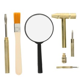 1 Set Dinosaur Dig Tools Kit: Archaeological Excavation Tool Set with Mini Hammer Chisel Brush Scraper Kit