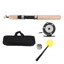 75cm Ice Fishing Rod Reel Fishing Line Ice Scoop Complete Kits with Carrier Bag Ice Fishing Gear Full Ice Fishing Kit