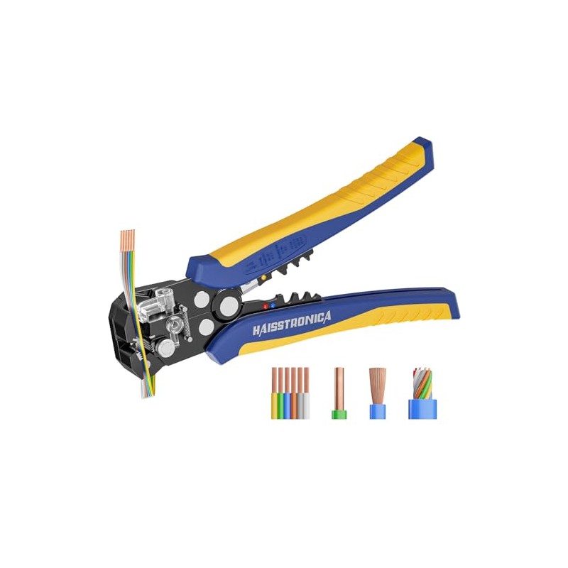 haisstronica Self-Adjusting Wire Stripper, 3 in 1 Stripper/Cutter/Crimping Heavy Duty