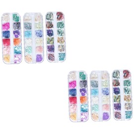 Healvian 12grid Ultra-Thin Nail Stickers Holographic Flakes Manicure Accessories Shell Flakes Nail Art Decor for DIY Salon