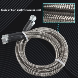 GSTP 6AN SS Transmission Cooler Hose Fitting Stainless Steel Braided Cooling Lines Compatible with Chevy Ford Mopar Replacement for TH350/ 700R4/ TH400 50"