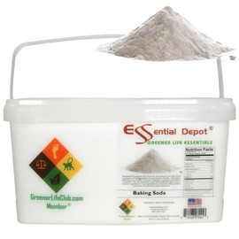 Baking Soda - Sodium Bicarbonate - 11 pounds - Food Grade - Safety Sealed (lock tab) Wide Mouthed PP Container with Resealable Cap and Reattachable Handle