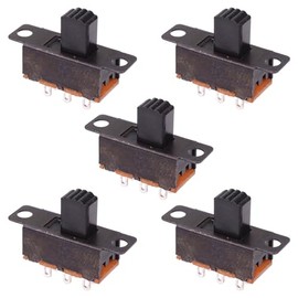 Mini Miniature On/On 6 Pin Slide Switch DPDT Electronics Hobby (Pack of 5)