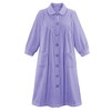 Collections Etc Women's Plush Fleece Button Front Robe with Pockets,