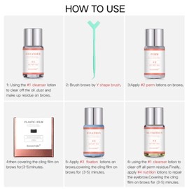 Eyebrow Lamination Kit, Eyebrow Lift Kit, DIY 3D Perm For Brows, 6 Weeks Long Lasting, Semi-Permanent Brow Perm Kit Suitable for Home DIY & Salon Use