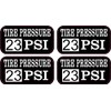 StickerTalk Tire Pressure 23 PSI Vinyl Stickers, 2 inches by