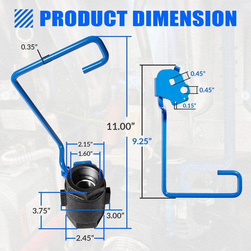60131007 Ball Valve 1-1/4" Right-Hand Valve with 9" Hook Lever