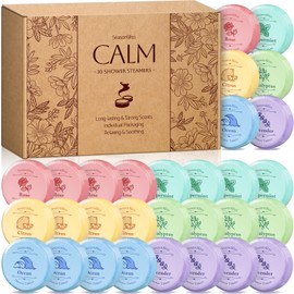 Shower Steamers 30 PCS with Individually Wrapped, Shower Bombs for Women with 6 Rich Scents, Rose Peppermint Citrus Eucalyptus Ocean Lavender, Christmas Birthday Mother's Day Present for Mom Wife Men
