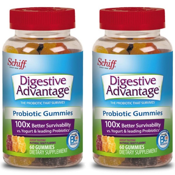 Digestive Advantage Probiotic Gummies, 60 count (Pack of 2)
