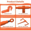 4 Pack Ratchet Load Binders with 2 Grab Hooks, Heavy