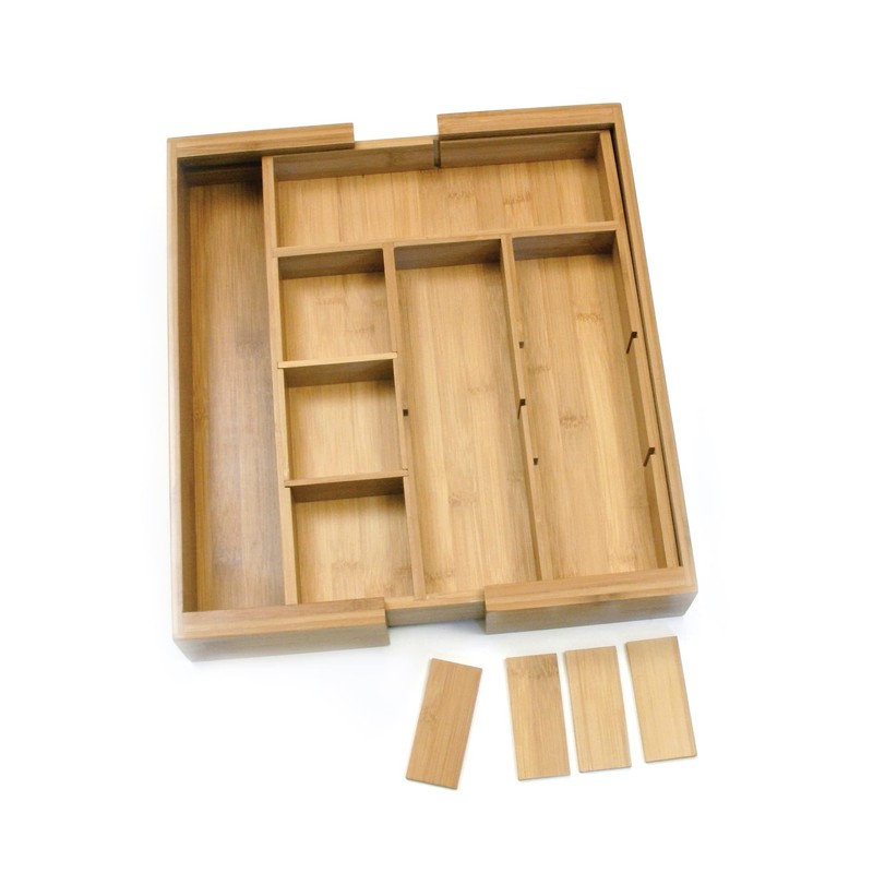 Lipper International 8882 Bamboo Wood Expandable to 18-3/4" Flatware Drawer