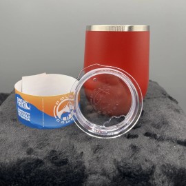 POLAR CAMEL RED 5" Insulated Stainless Steel Tumbler Travel Mug 12oz Wine