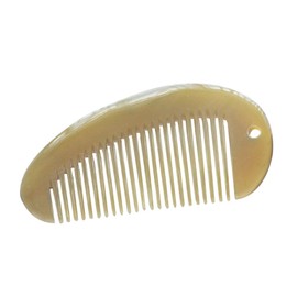 Healifty 1pc Yak Horn Comb-Wide Tooth Hair Comb - Breezelike Detangling Comb for Hair & Beard - No Static Natural Sheep Horn Comb for Women and Men