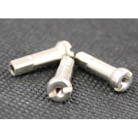 HOSHI SPOKES #14 Brass Nipple, Long, Silver, 72 Pieces