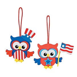 Patriotic Owl Ornament Craft Kit -12 - Crafts for Kids and Fun Home Activities