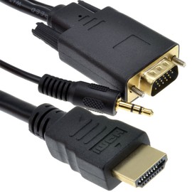 kenable HDMI to SVGA with Audio PC or Laptop to Monitor TV Video Cable 1m [1 metres]