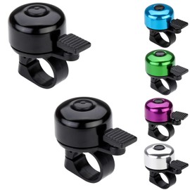 2 Pcs Bike Bell Bicycle Bell with Loud Crisp Clear Sound, Road and Mountain Bike Bell Adults Kids (Black)