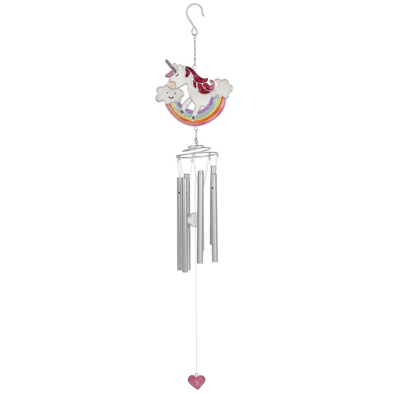 Rainbow Unicorn Glitter Windchime Sun Catcher Home Garden Hanging Mobile