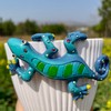 JARPSIRY 4Pcs Resin Climbing Gecko Flower Pot and Vase Hugger,