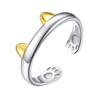 ChicSilver 925 Silver Ring, Women's Popular, Paw Ring, Cute, Cat,