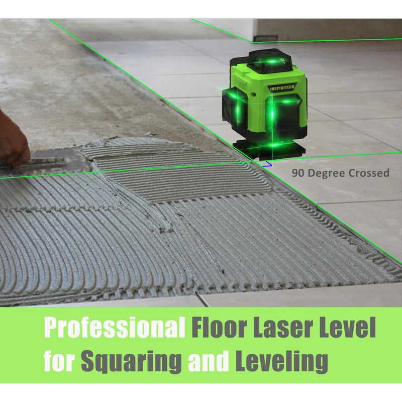 INSPIRITECH Laser Level 360 Self Leveling for Tiling Floor Wall